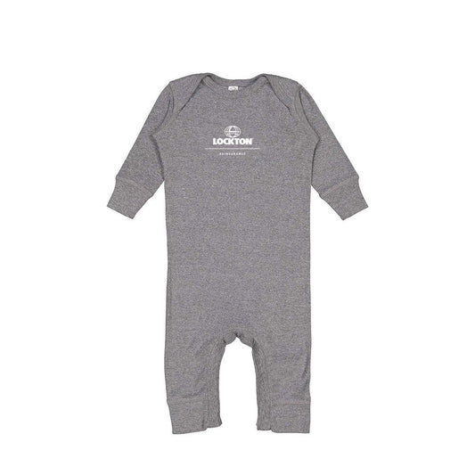 Infant Long-Legged Baby Rib Bodysuit - Charcoal